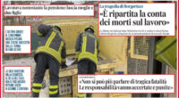 L’antinfortunistica delle chiacchiere e delle vane promesse non ferma la strage operaia.